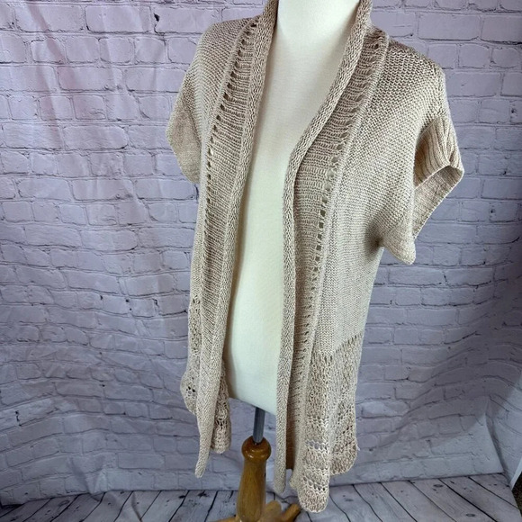 Coldwater Creek Tan Open-Front Cardigan - Picture 1 of 7
